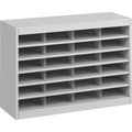 Safco Literature Organizer, 24 Cmprtmnt, 37-1/2"x12-3/4"x25-3/4", GY SAF9211GRR